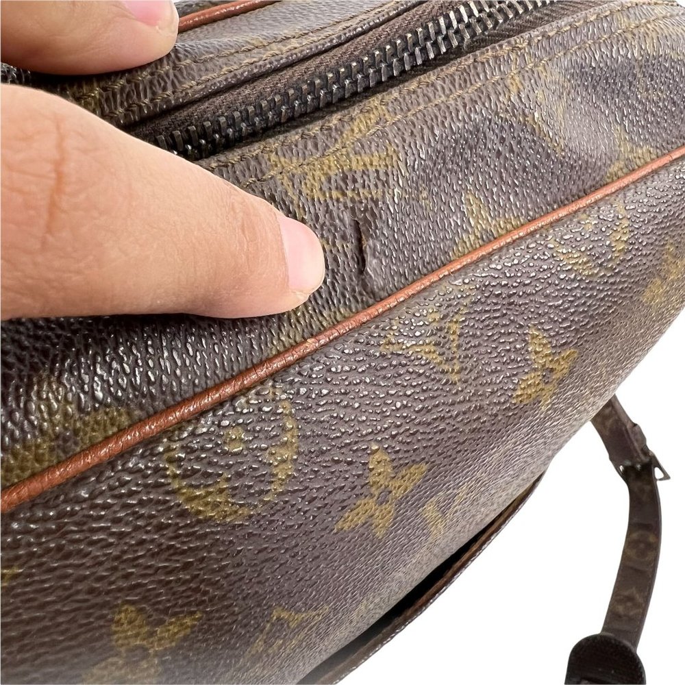 Authentic Louis Vuitton Shoulder Bag Marceau Brown Monogram Used LV Handbag Vint - Picture 5 of 14